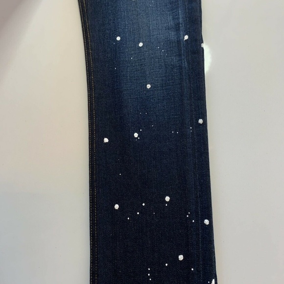 Women'sRAG & BONE Paint Splatter Cate Mid Rise Skinny Jeans Size 27 Anfield NWOT - Picture 11 of 12